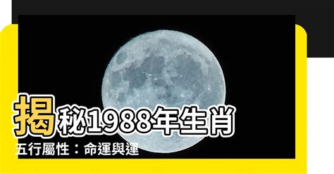 1988 龍 五行|【1988年五行】1988年五行屬什麼？龍年出生五行缺什麼？